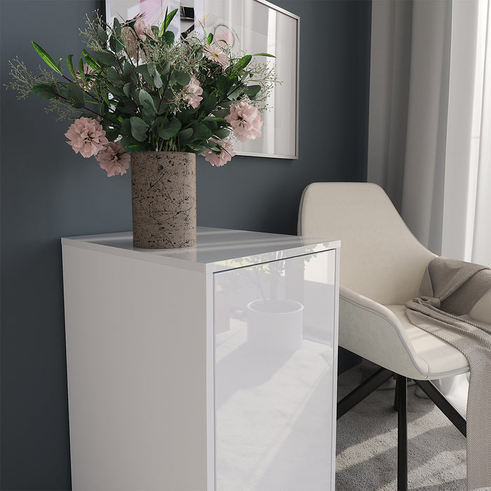 Vicco Credenza Bianco 40.2 x 76.2 cm con coperchio del contenitore