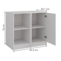 Vicco Credenza Bianco/bianco lucido 80.2 x 76 cm 2 parti