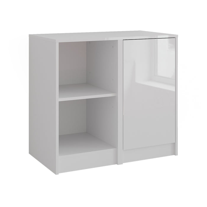 Vicco Credenza Bianco/bianco lucido 80.2 x 76 cm 2 parti