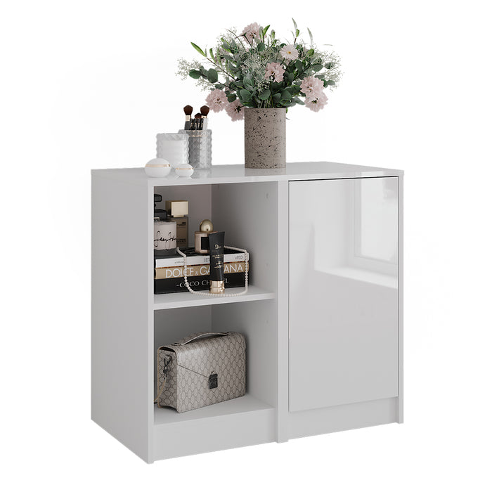 Vicco Credenza Bianco/bianco lucido 80.2 x 76 cm 2 parti