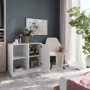 Vicco Credenza Bianco/bianco lucido 80.2 x 76 cm 2 parti