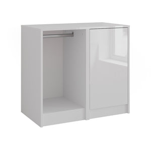 Vicco Credenza Bianco/bianco lucido 80.2 x 76 cm 2 parti