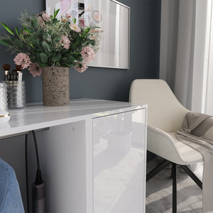 Vicco Credenza Bianco/bianco lucido 80.2 x 76 cm 2 parti