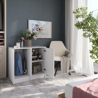 Vicco Credenza Bianco/bianco lucido 80.2 x 76 cm 2 parti