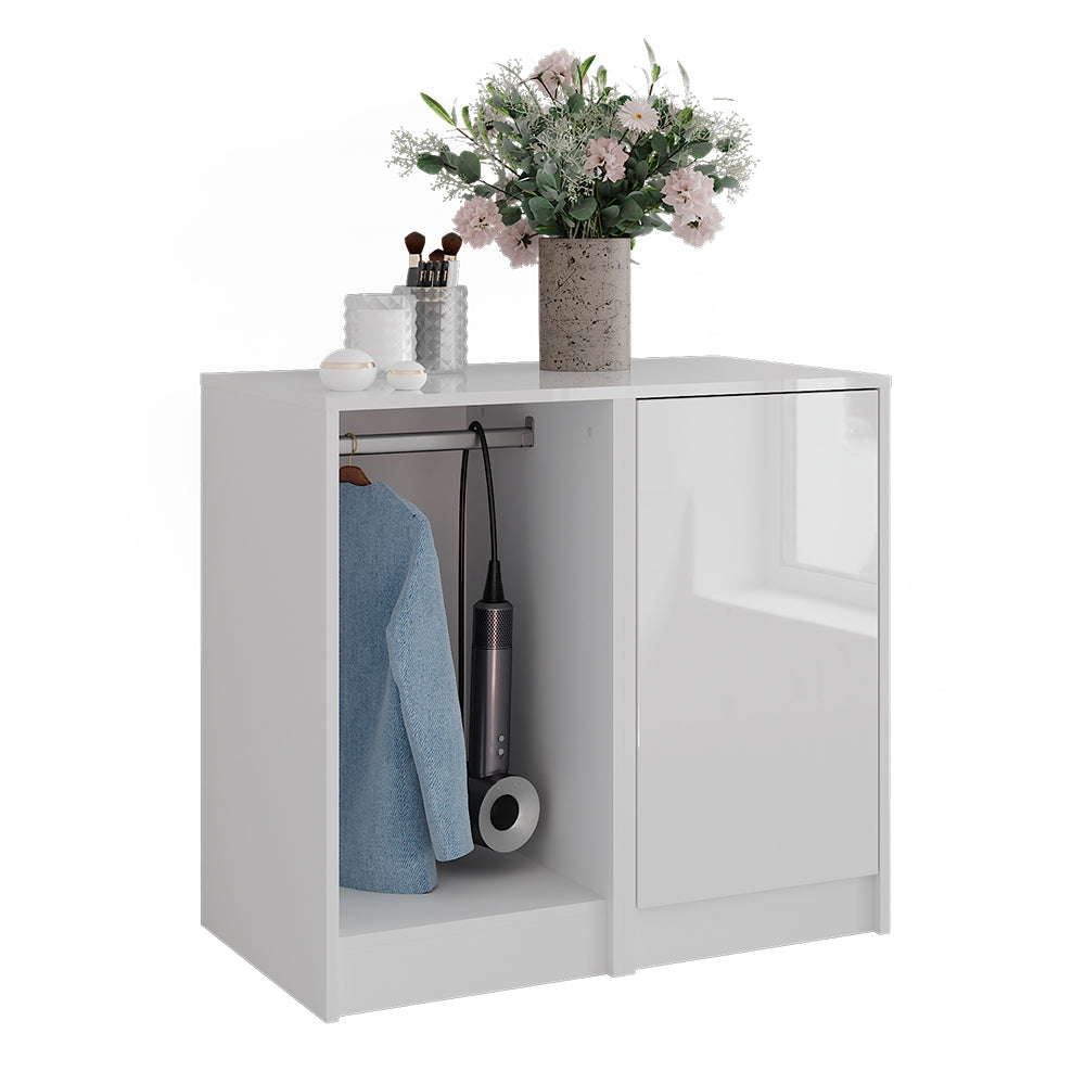 Vicco Credenza Bianco/bianco lucido 80.2 x 76 cm 2 parti