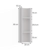 Vicco Armadio aggiuntivo Bianco 20 x 65 cm con 3 scomparti portaoggetti