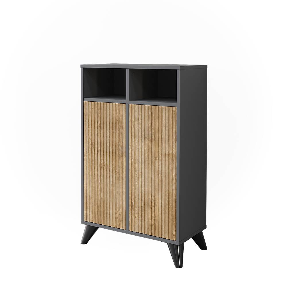 Vicco Mobiletto midi Antracite/quercia di montagna 60 x 97 cm con 2 porte