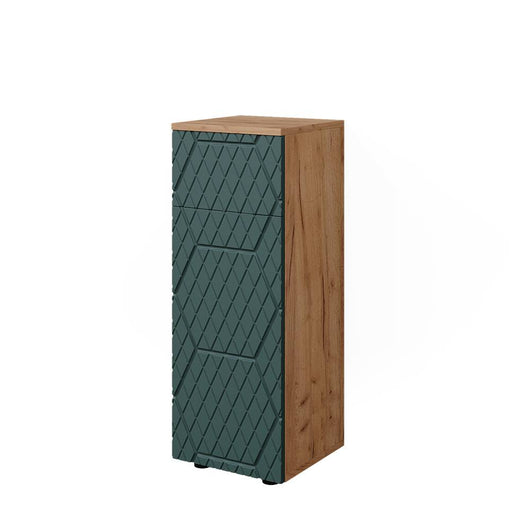 Vicco Mobile midi Quercia verde/oro 30 x 81 cm con 1 cassetto, 2 scomparti, bagno