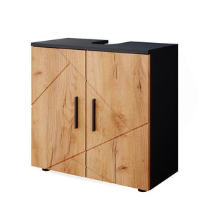 Vicco Mobile sottolavabo per bagno Quercia dorata/antracite 60 x 59 cm