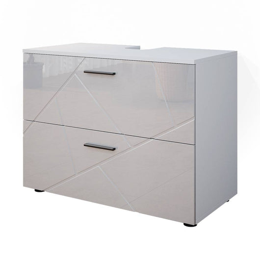 Vicco Mobile sottolavabo per bagno Bianco lucido 80 x 58.6 cm
