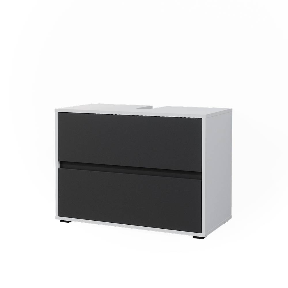 Vicco Mobile sottolavabo per bagno Bianco/antracite 80.2 x 58.2 cm con due ampi cassetti
