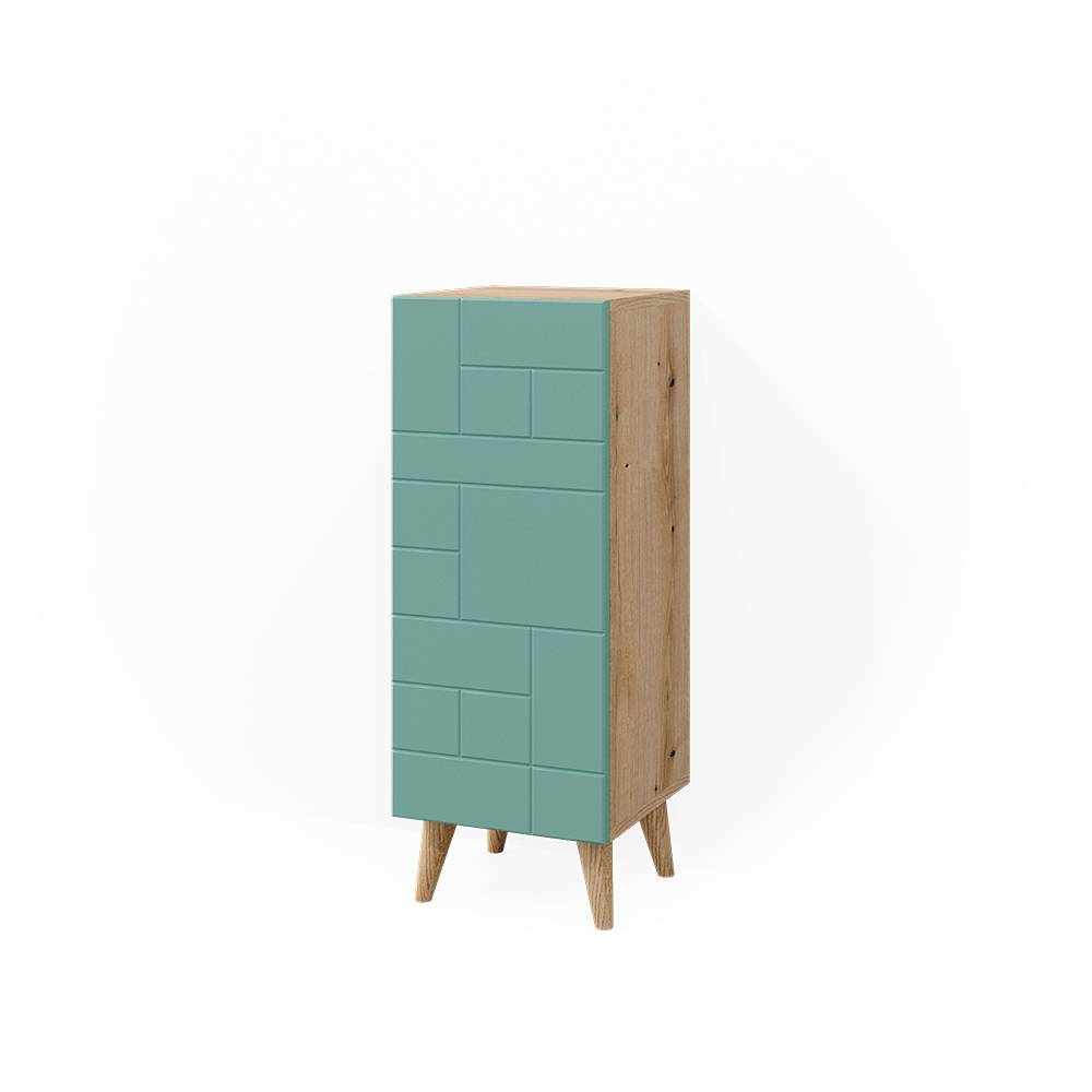 Vicco Mobiletto bagno Verde menta 30.3 x 80.3 cm con porta