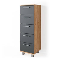 Vicco Cassettiera da bagno Quercia dorata 30 x 95 cm