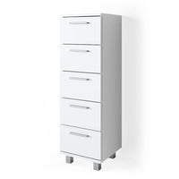 Vicco Cassettiera da bagno Bianco 30 x 95 cm