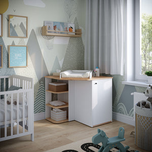 Vicco Fasciatoio Rovere bianco/dorato 85 x 77.3 cm con fasciatoio