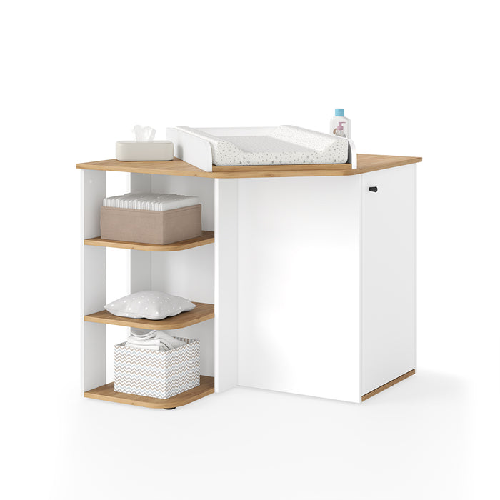 Vicco Fasciatoio Rovere bianco/dorato 85 x 77.3 cm con fasciatoio