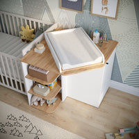 Vicco Fasciatoio Rovere bianco/dorato 85 x 77.3 cm con fasciatoio