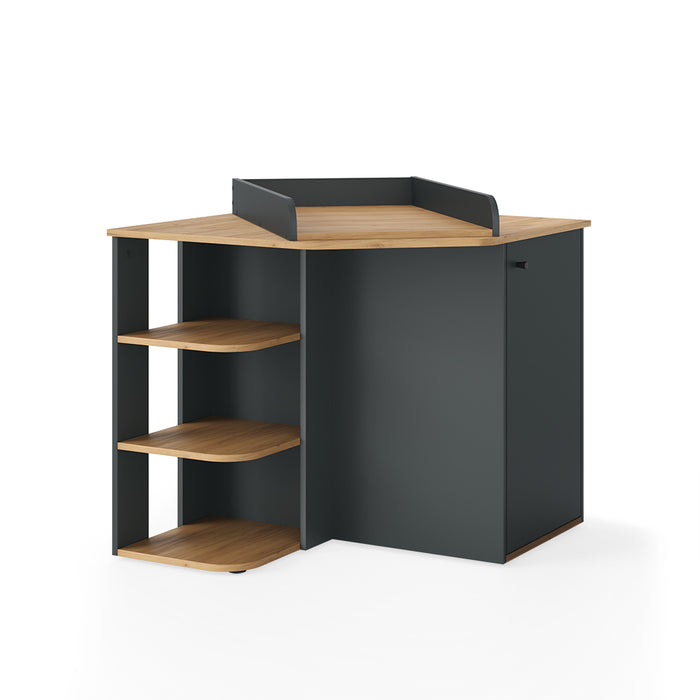 Vicco Fasciatoio Antracite/Artisan 85 x 77.3 cm con 3 scomparti chiusi