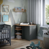 Vicco Fasciatoio Antracite/Artisan 85 x 77.3 cm con 3 scomparti chiusi