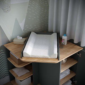 Vicco Fasciatoio Antracite/Artisan 85 x 77.3 cm con 3 scomparti chiusi