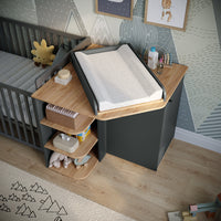 Vicco Fasciatoio Antracite/Artisan 85 x 77.3 cm con 3 scomparti chiusi