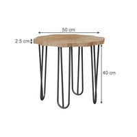 Vicco Tavolino da salotto Rovere 50 x 50 cm