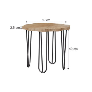 Vicco Tavolino da salotto Rovere 50 x 50 cm