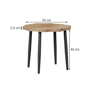 Vicco Tavolino da salotto Rovere 50 x 50 cm