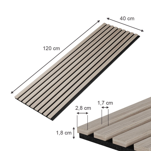 Vicco Pannello acustico Marrone 4 pezzi