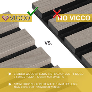 Vicco Pannello acustico Marrone 8 pezzi