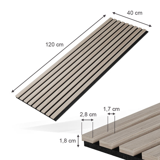Vicco Pannello acustico Marrone 8 pezzi