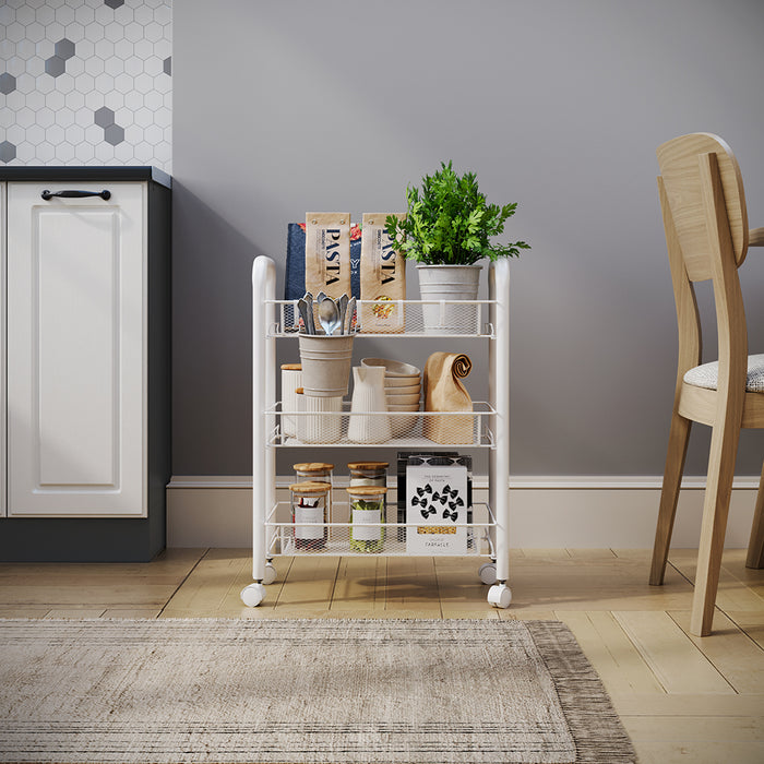 Vicco Contenitore con ruote Bianco 45 x 64 cm con rotelle