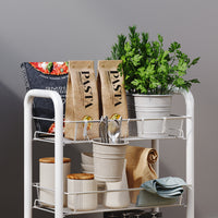 Vicco Contenitore con ruote Bianco 45 x 64 cm con rotelle