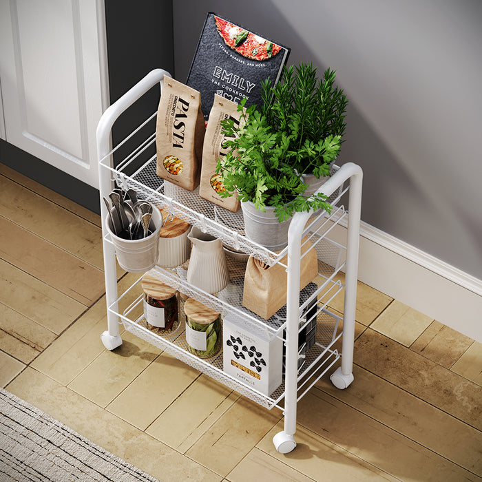 Vicco Contenitore con ruote Bianco 45 x 64 cm con rotelle