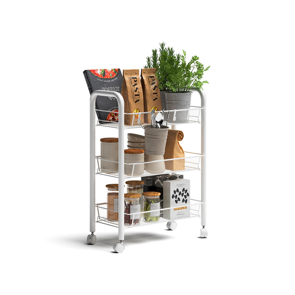 Vicco Contenitore con ruote Bianco 45 x 64 cm con rotelle