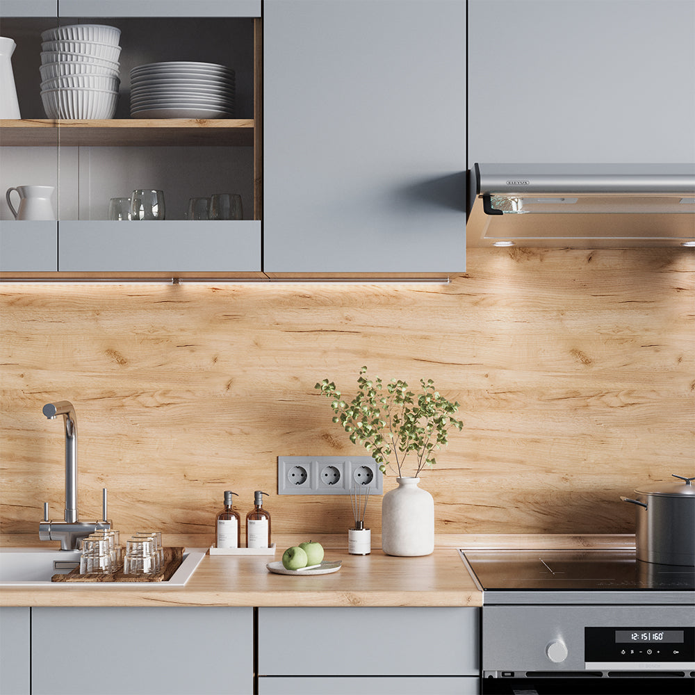 Vicco Mobile da cucina Grigio 240 cm , PL Rovere