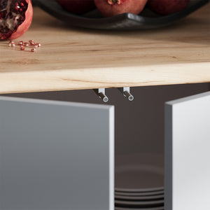 Vicco Mobile da cucina Grigio 240 cm , PL Rovere
