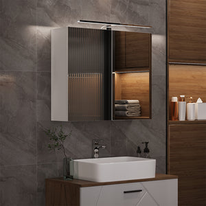 Vicco Specchio contenitore bagno Bianco 70 x 60 cm con illuminazione a LED