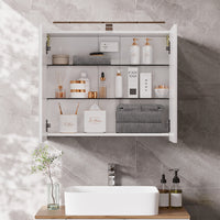 Vicco Specchio contenitore bagno Bianco 70 x 60 cm con illuminazione a LED