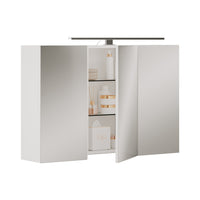 Vicco Specchio contenitore bagno Bianco 90 x 60 cm con illuminazione a LED