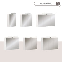 Vicco Specchio contenitore bagno Bianco 70 x 60 cm con illuminazione a LED