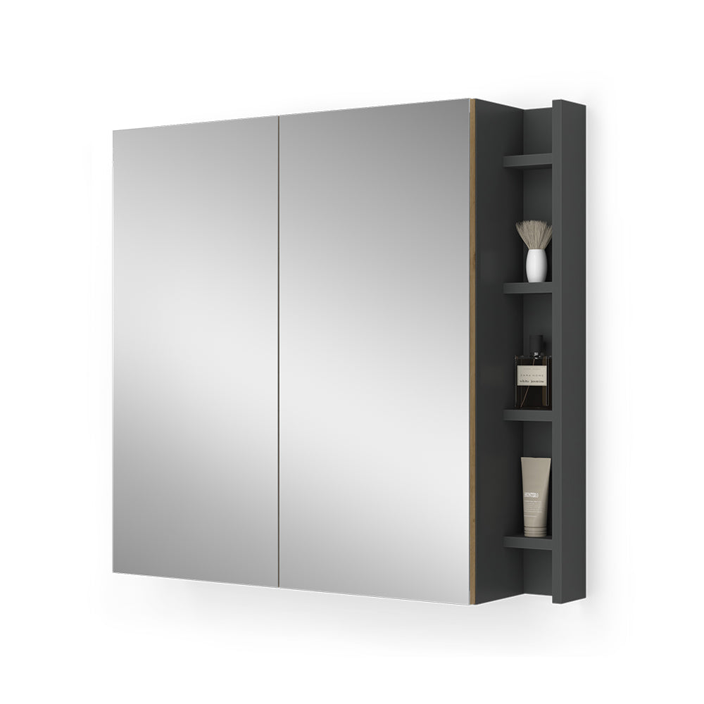 Vicco Specchio contenitore bagno Artigiano 80 x 75 cm con ripiani