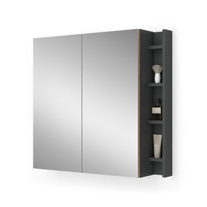 Vicco Specchio contenitore bagno Artigiano 80 x 75 cm con ripiani