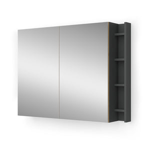 Vicco Specchio contenitore bagno Artigiano 100 x 75 cm con ripiani