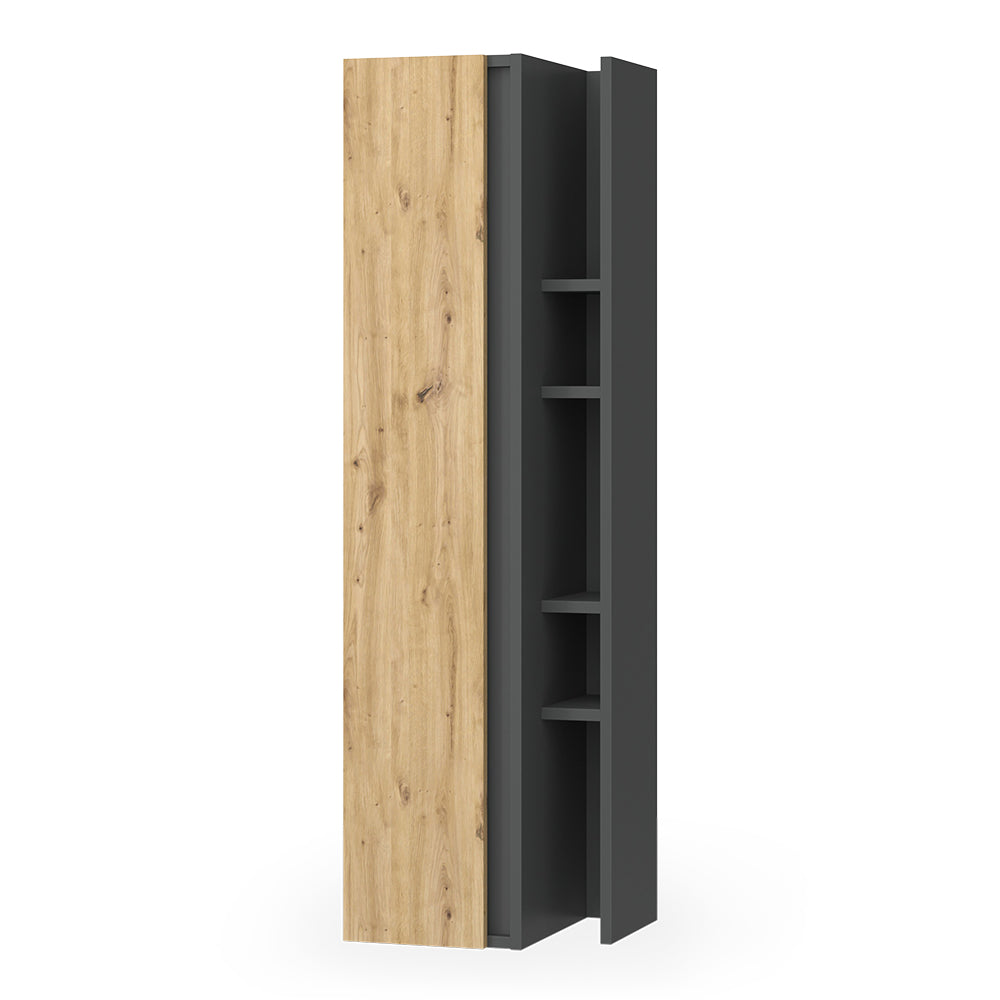 Vicco mobile bagno Antracite/Artisan 35 x 120 cm con 4 scomparti portaoggetti