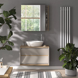 Vicco Mobile sottolavabo per bagno Cachemire 80 x 50 cm con 2 cassetti