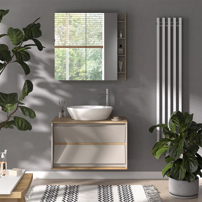 Vicco Mobile sottolavabo per bagno Cachemire 80 x 50 cm con 2 cassetti