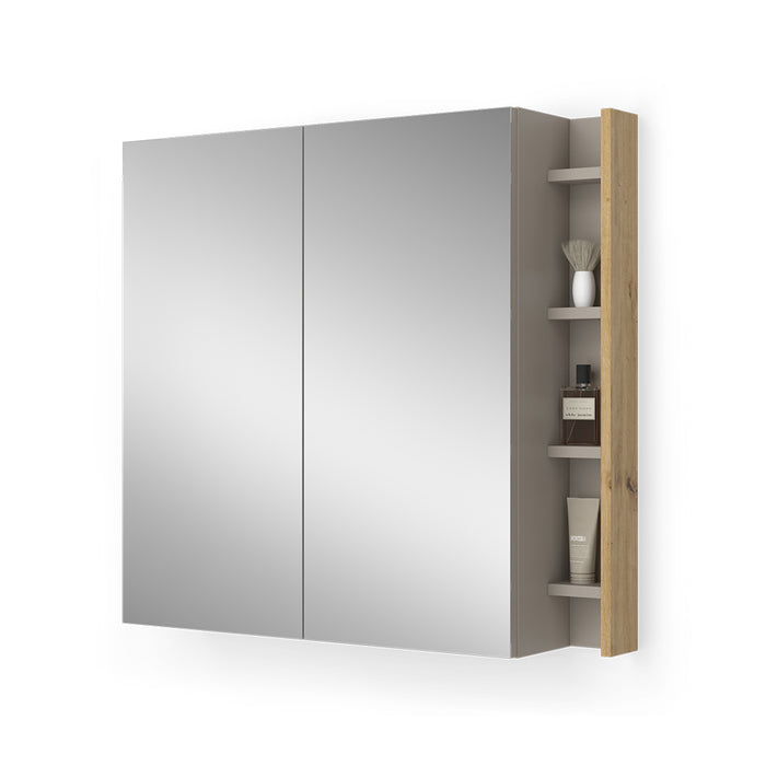 Vicco Specchio contenitore bagno Cachemire 80 x 75 cm con ripiani