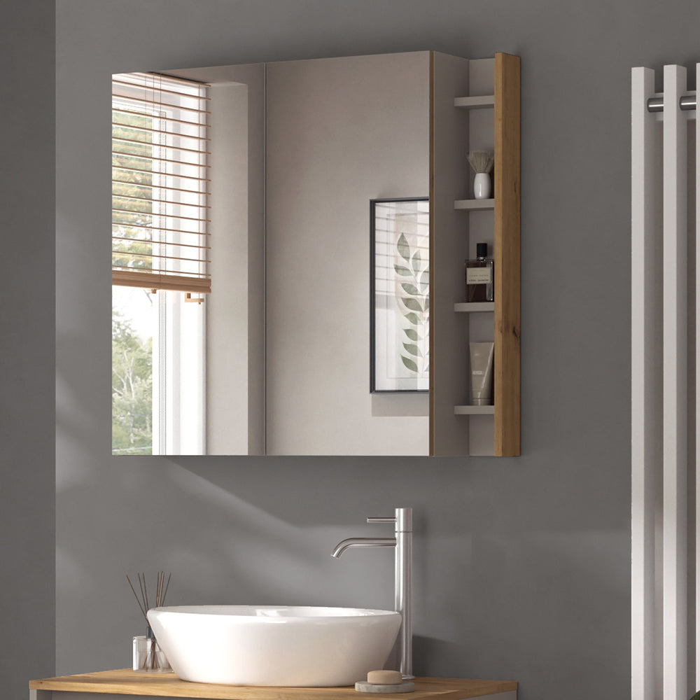 Vicco Specchio contenitore bagno Cachemire 80 x 75 cm con ripiani