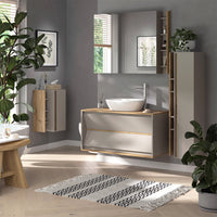 Vicco Specchio contenitore bagno Cachemire 100 x 75 cm con ripiani
